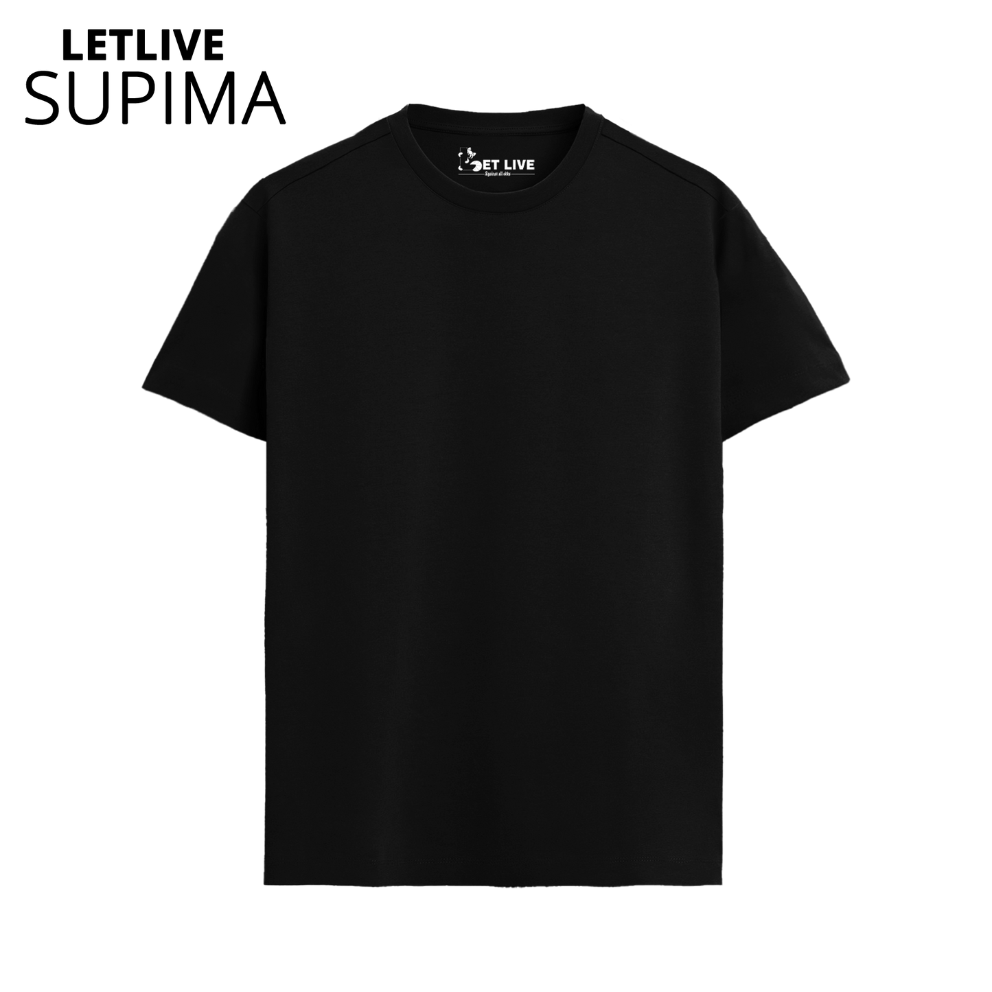 LETLIVE SUPIMA BLACK T-SHIRT