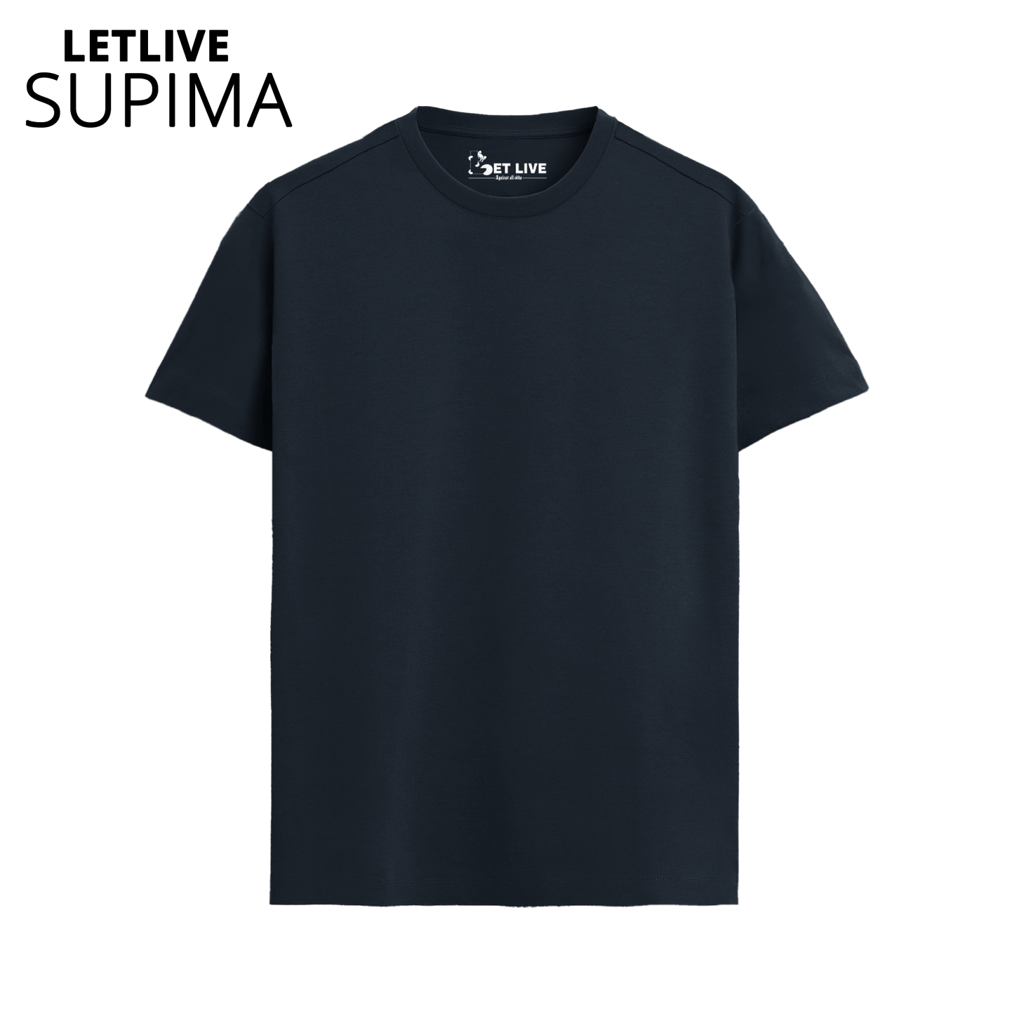 LETLIVE SUPIMA NAVY BLUE T-SHIRT
