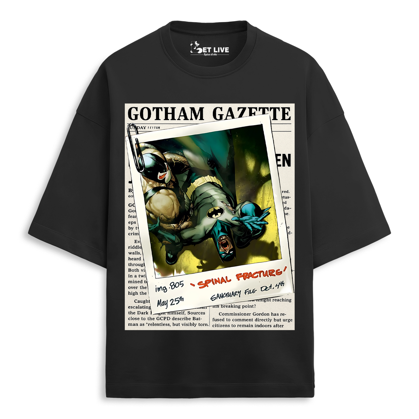 SPINAL FRACTURE OVERSIZED T-SHIRT