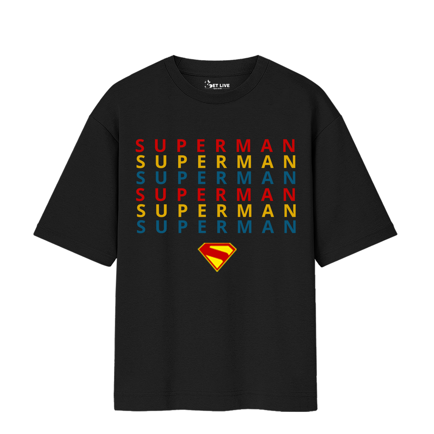 SUPERMAN WORD OVERSIZED TSHIRT