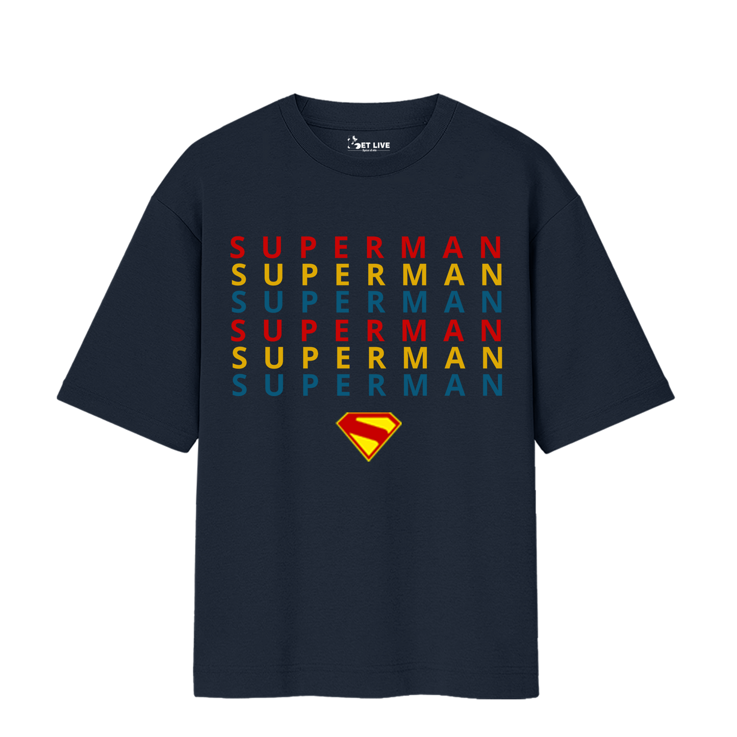 SUPERMAN WORD OVERSIZED TSHIRT