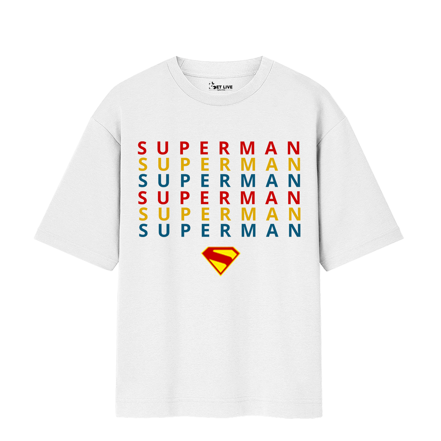 SUPERMAN WORD OVERSIZED TSHIRT