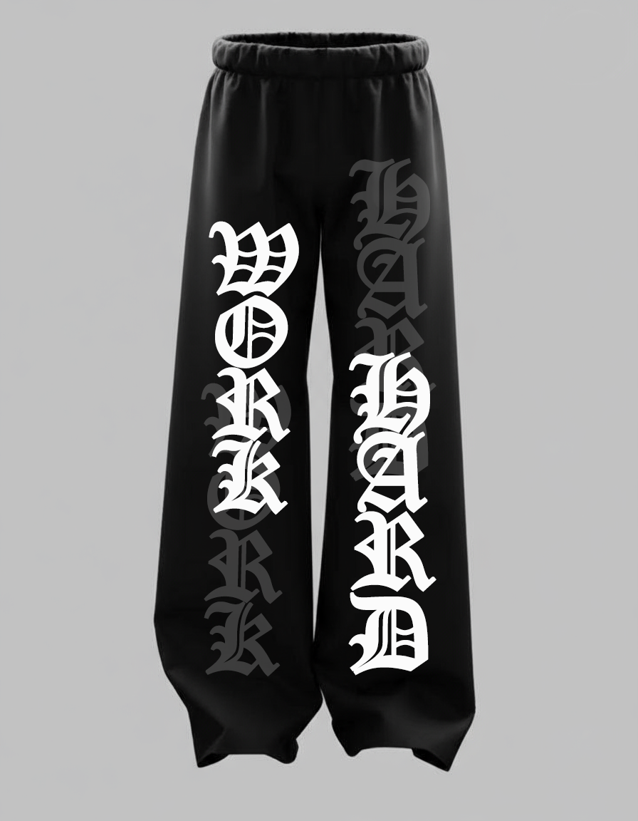 WORK HARD UNISEX BAGGY PANTS