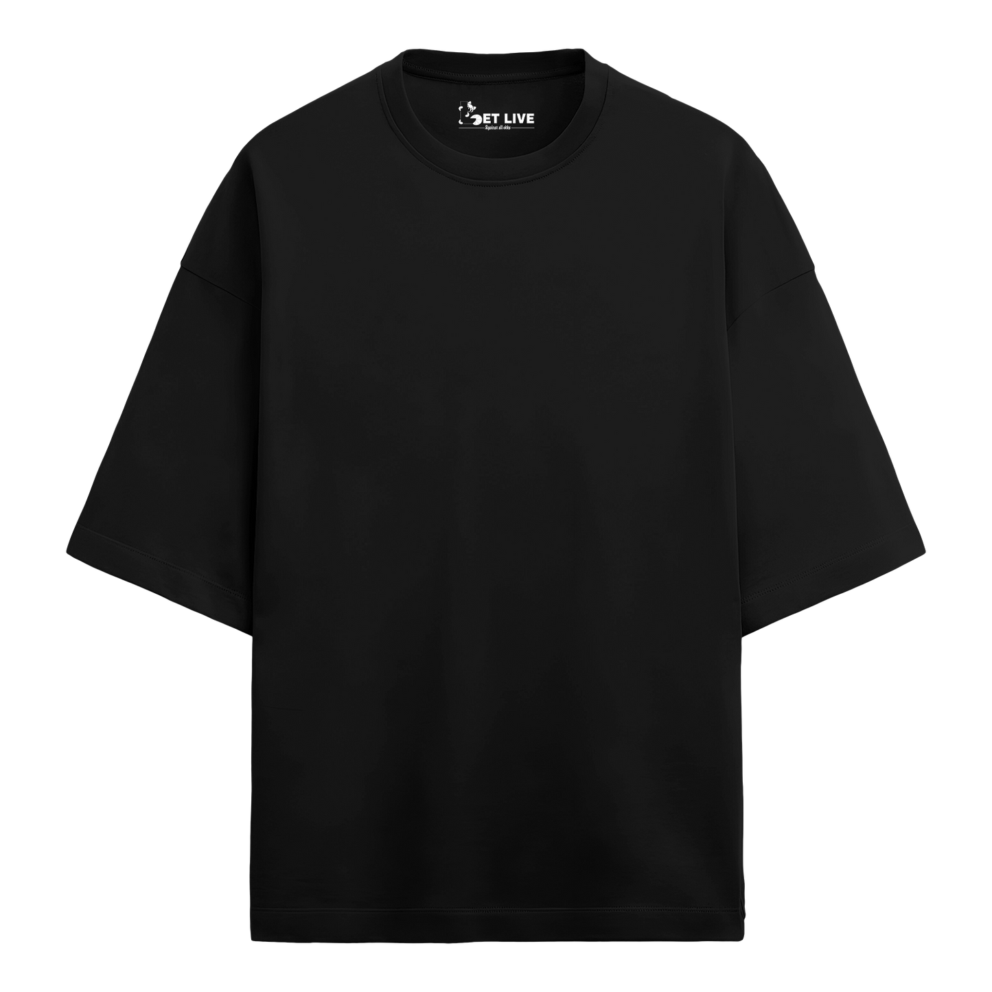 BLACK SOLID OVERSIZED T-SHIRT