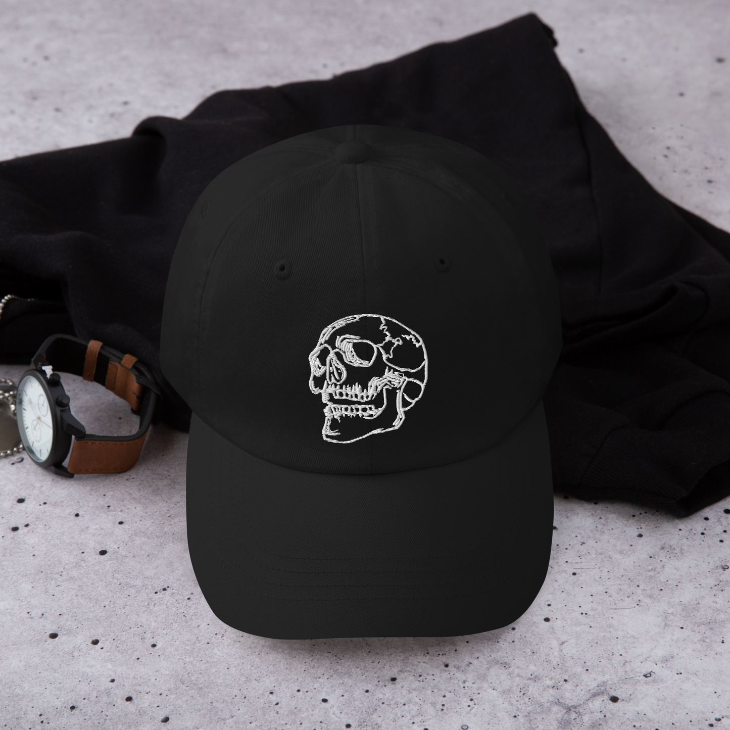 SKULL FACE BASEBALL CAP