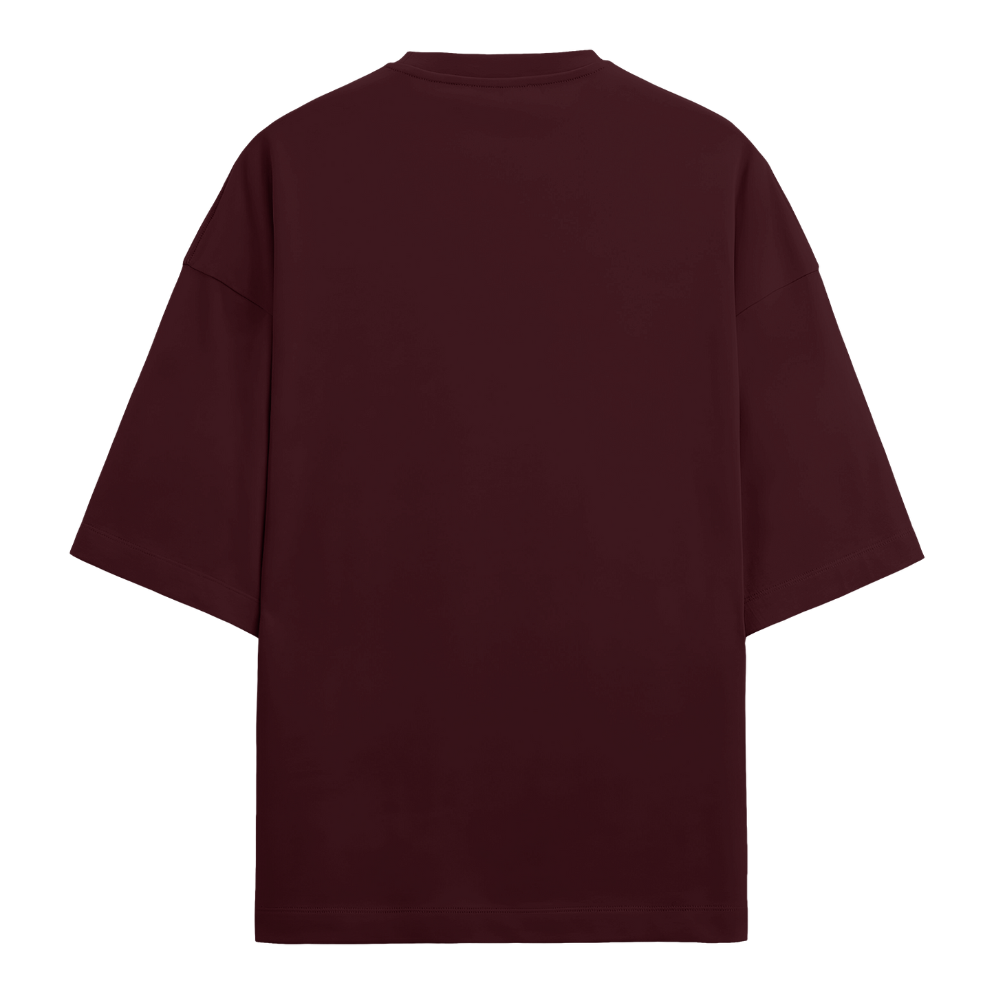MARRON SOLID OVERSIZED T-SHIRT