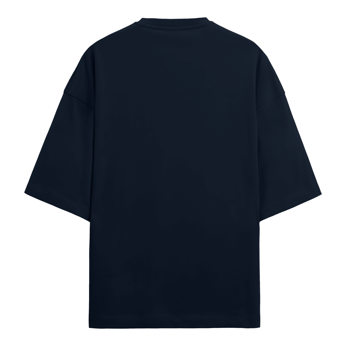 NAVY BLUE SOLID OVERSIZED T-SHIRT