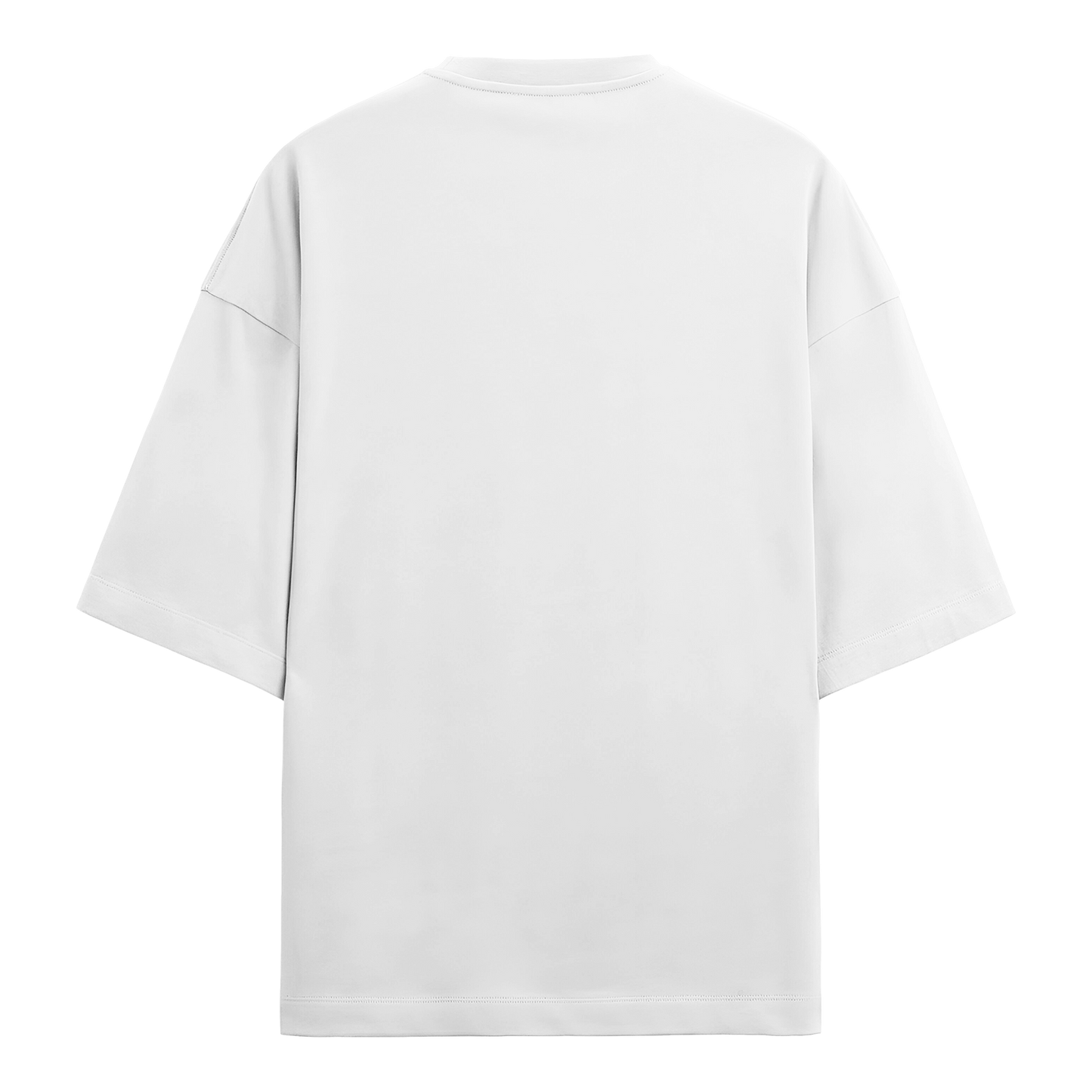 WHITE SOLID OVERSIZED T-SHIRT
