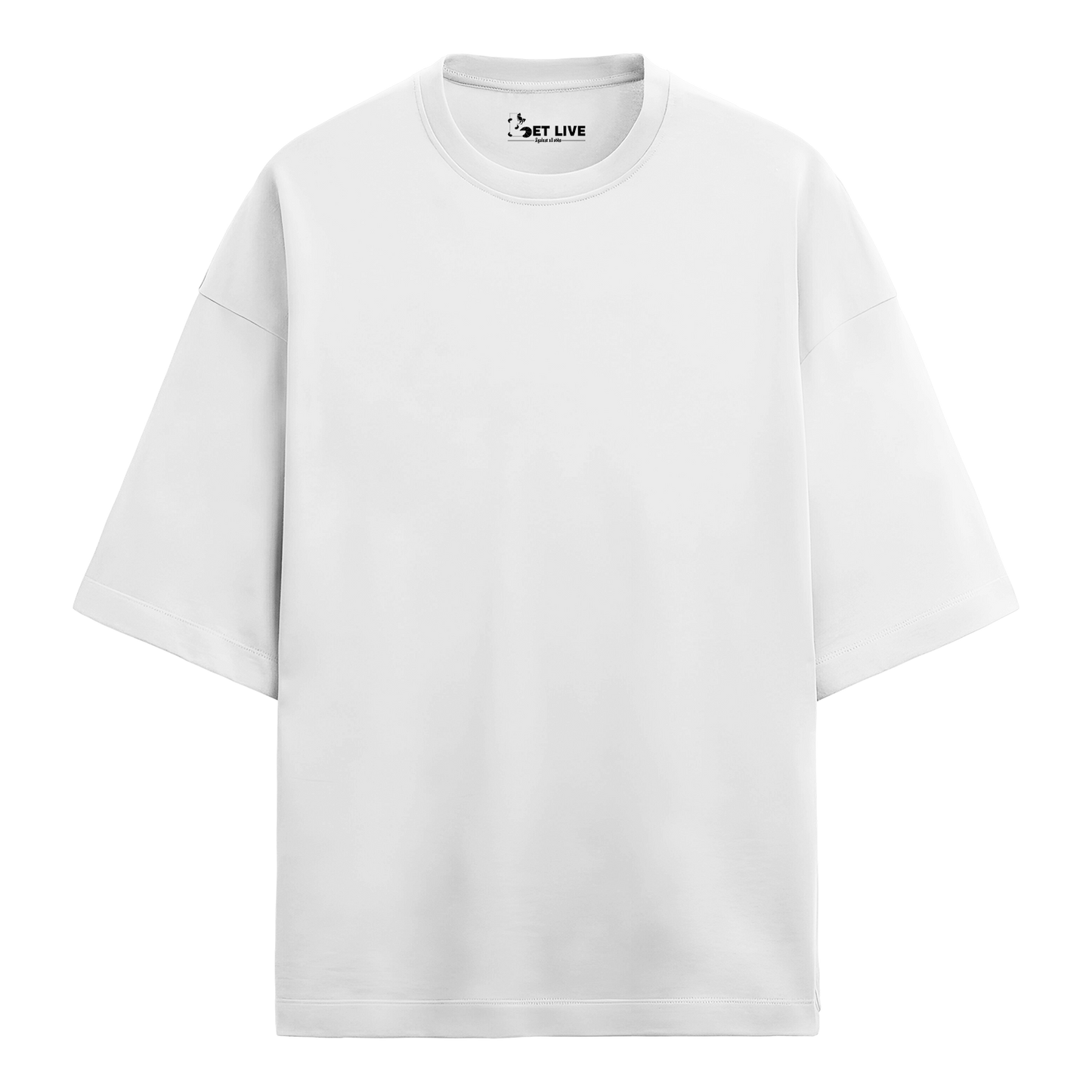 WHITE SOLID OVERSIZED T-SHIRT