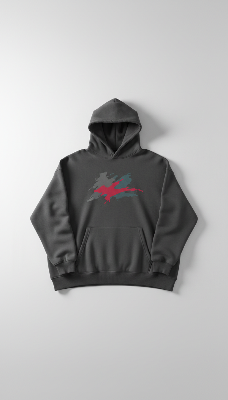 Oversized Hoodie With Embroidered Graphic