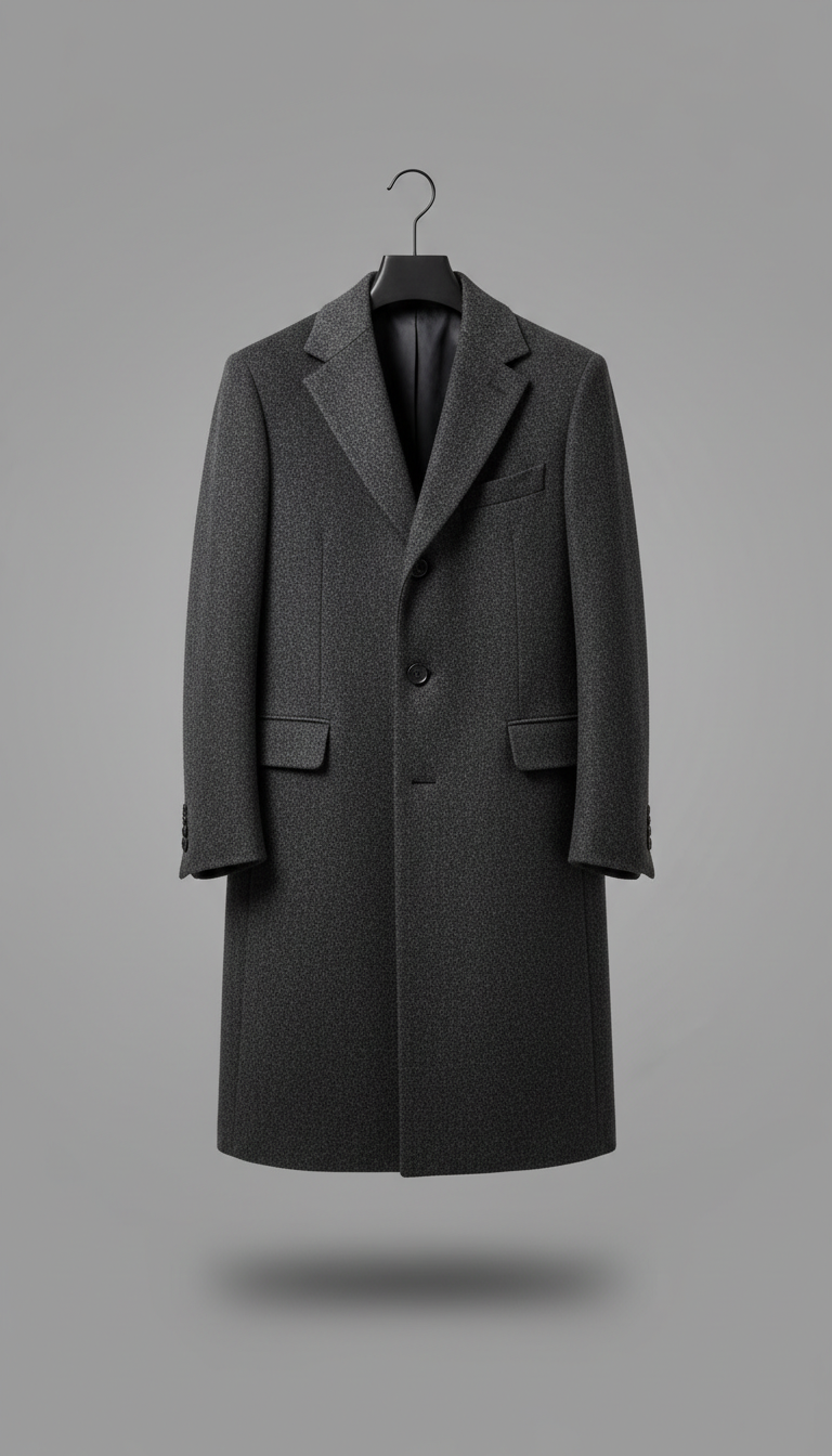 Italian Wool Overcoat Minimal Cut