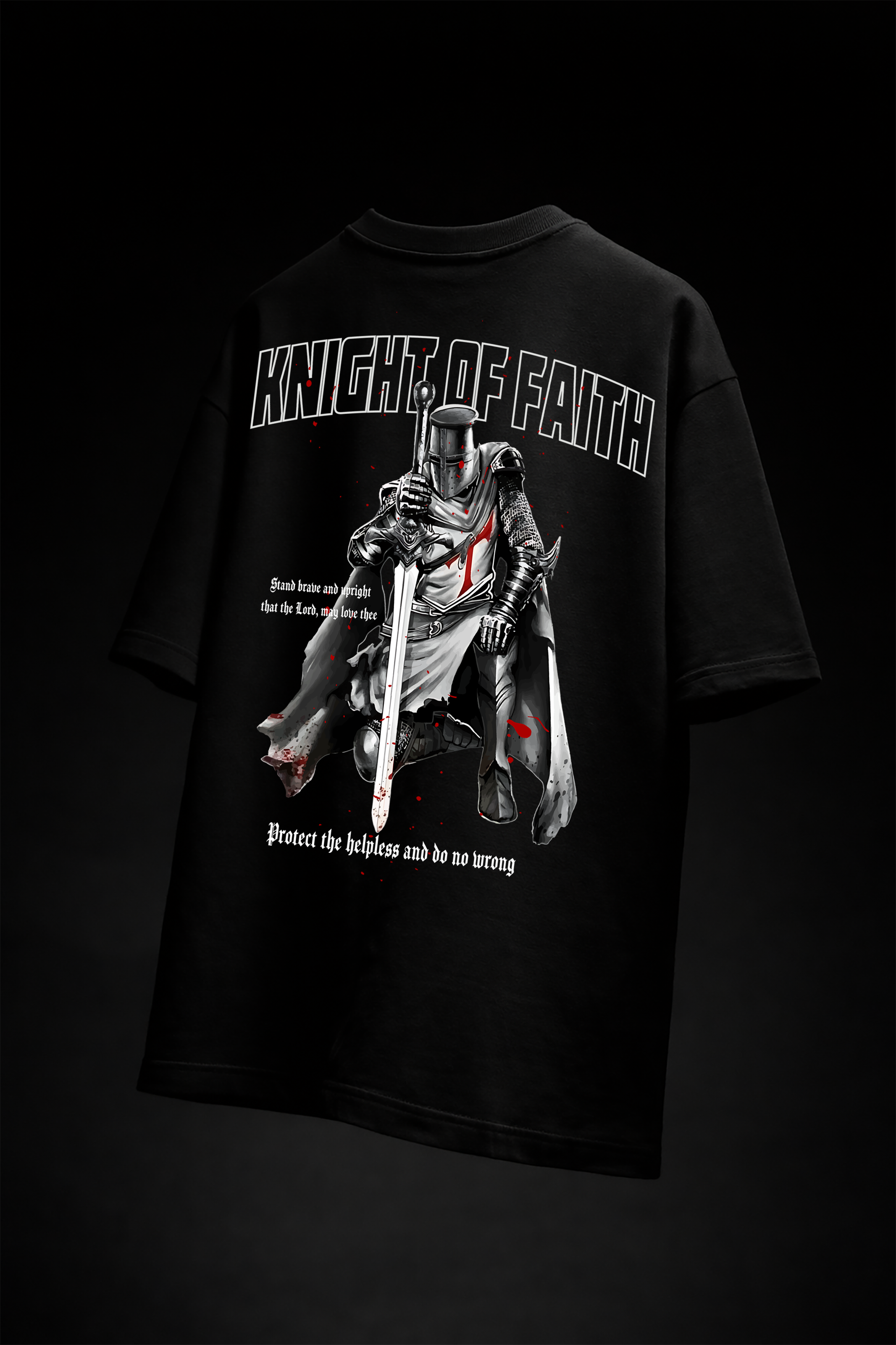 KNIGHT TEMPLAR FAITH UNISEX OVERSIZED T-SHIRT
