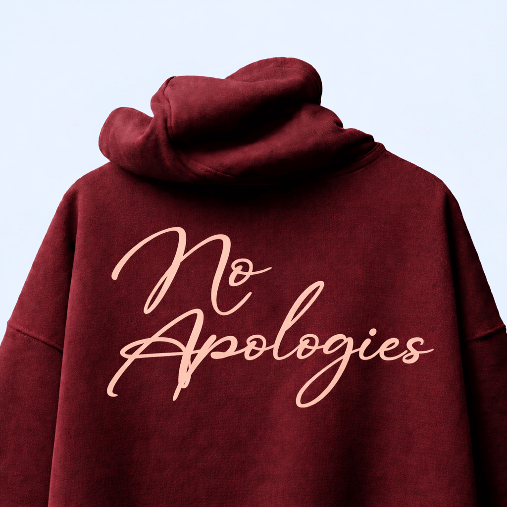 NO APOLOGIES UNISEX HOODIE