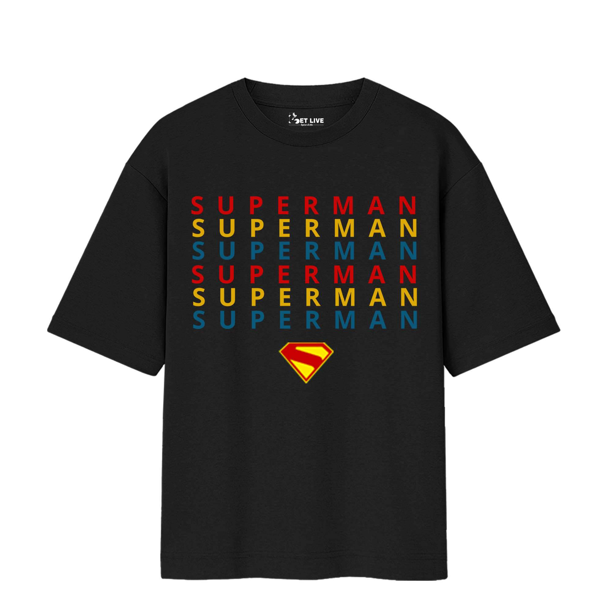 SUPERMAN WORD OVERSIZED TSHIRT