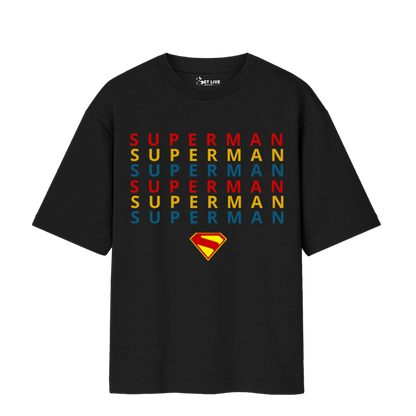 SUPERMAN WORD OVERSIZED TSHIRT