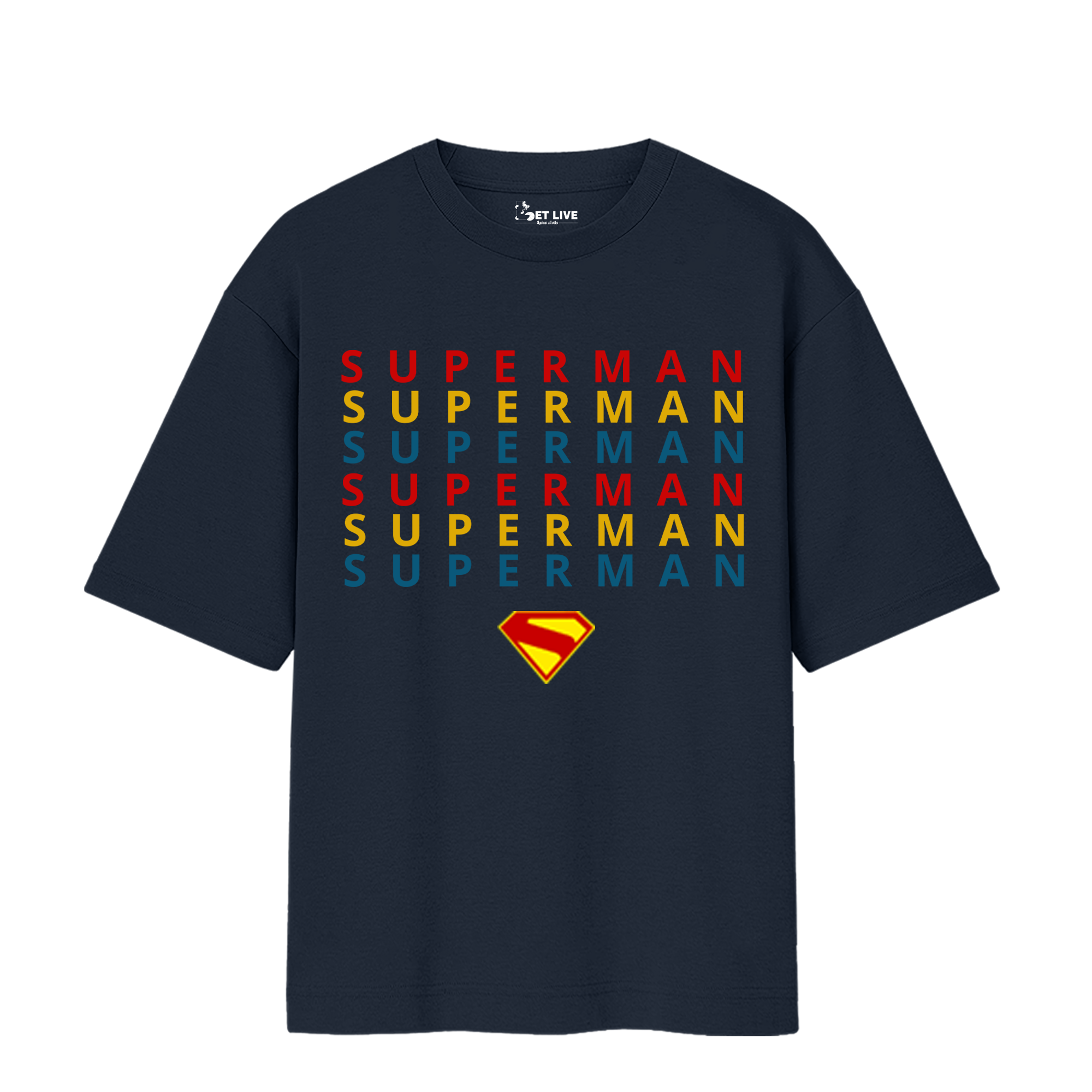 SUPERMAN WORD OVERSIZED TSHIRT