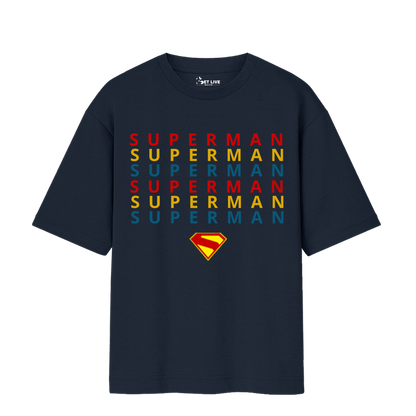 SUPERMAN WORD OVERSIZED TSHIRT