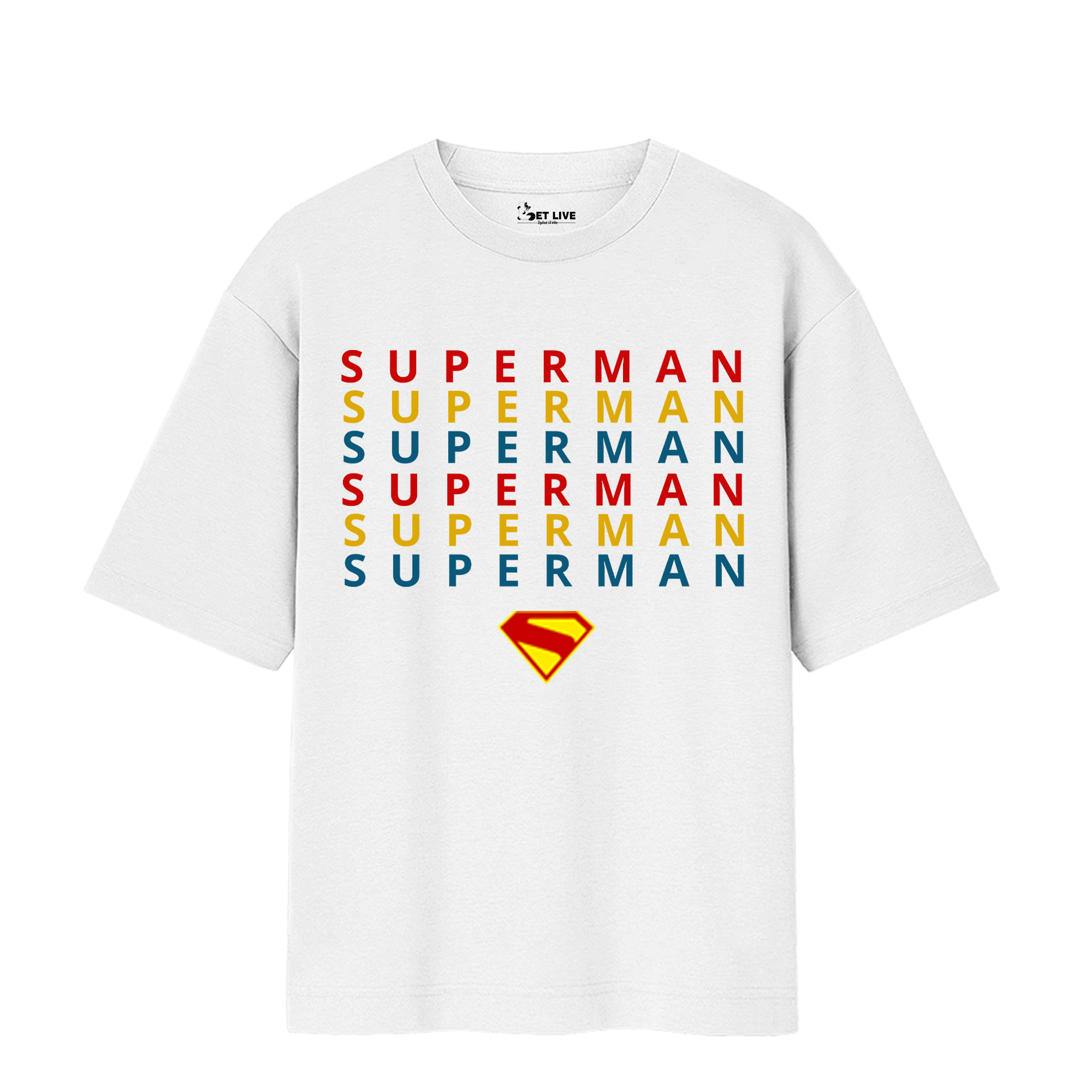 SUPERMAN WORD OVERSIZED TSHIRT