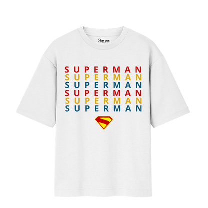 SUPERMAN WORD OVERSIZED TSHIRT