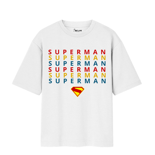 SUPERMAN WORD OVERSIZED TSHIRT