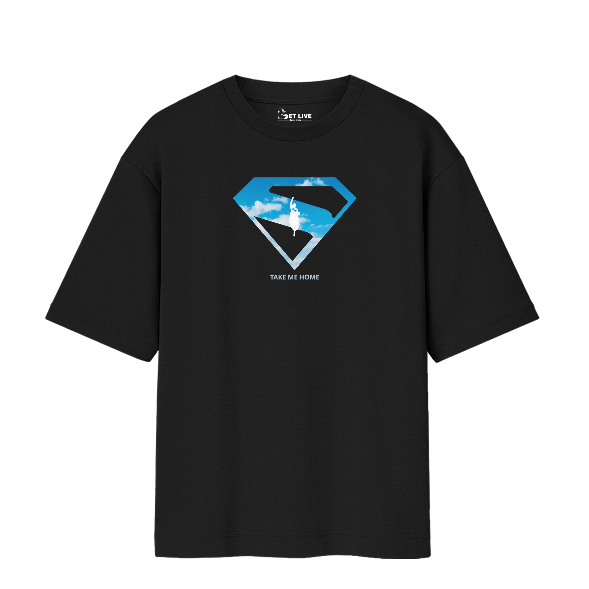 BLUE SKY SUPERMAN OVERSIZED T-SHIRT