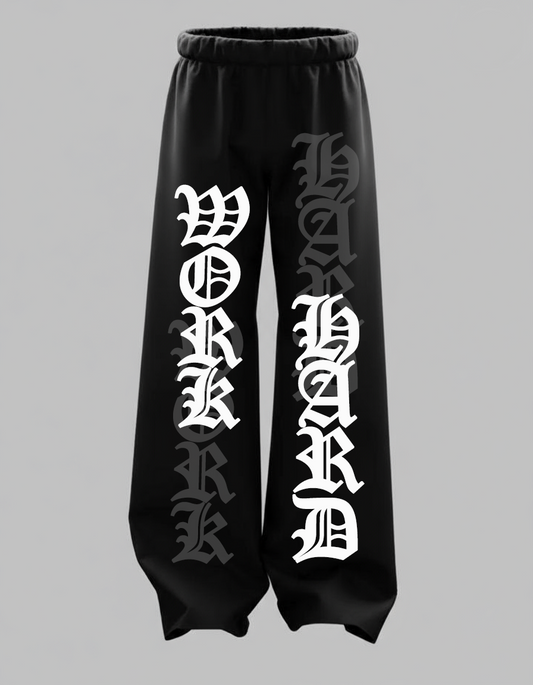 WORK HARD UNISEX BAGGY PANTS