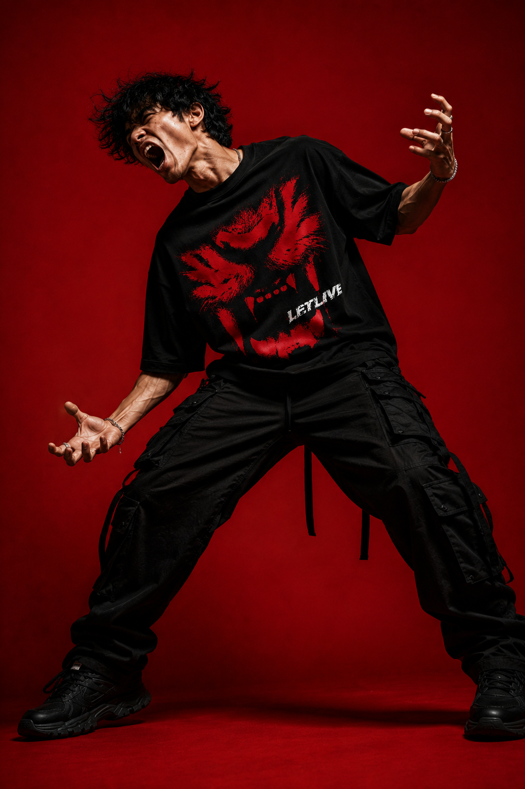 RAGEBOUND BLACK OVERSIZED T-SHIRT