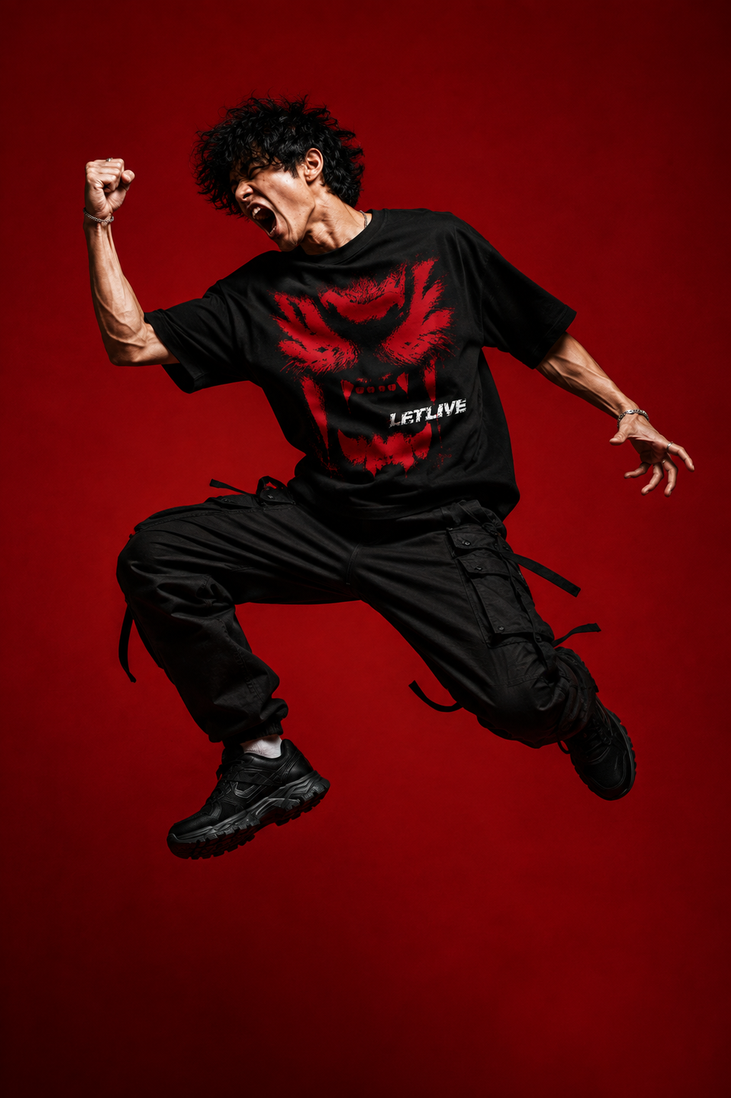 RAGEBOUND BLACK OVERSIZED T-SHIRT