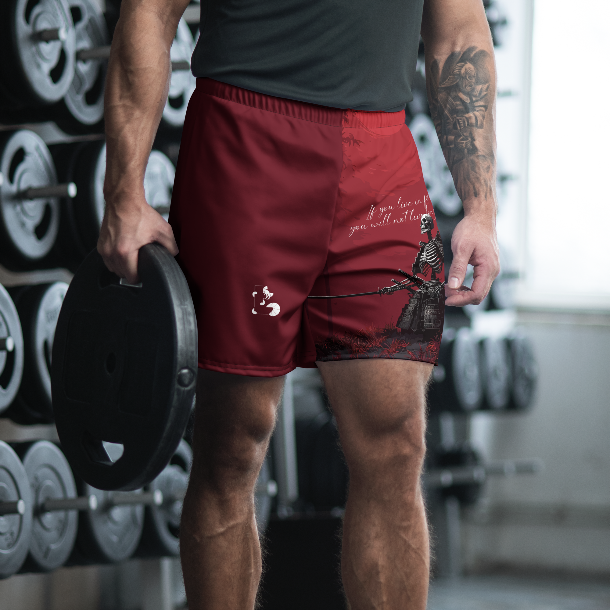 WARRIOR SEKLETON MESH SHORTS