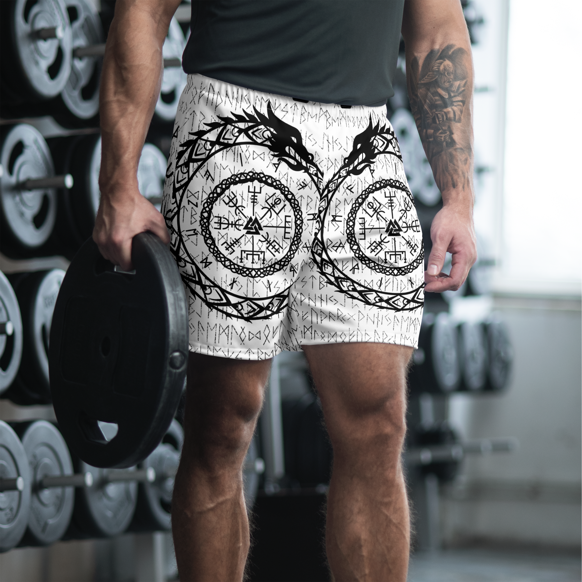 VIKINGS PATTERN MESH SHORTS