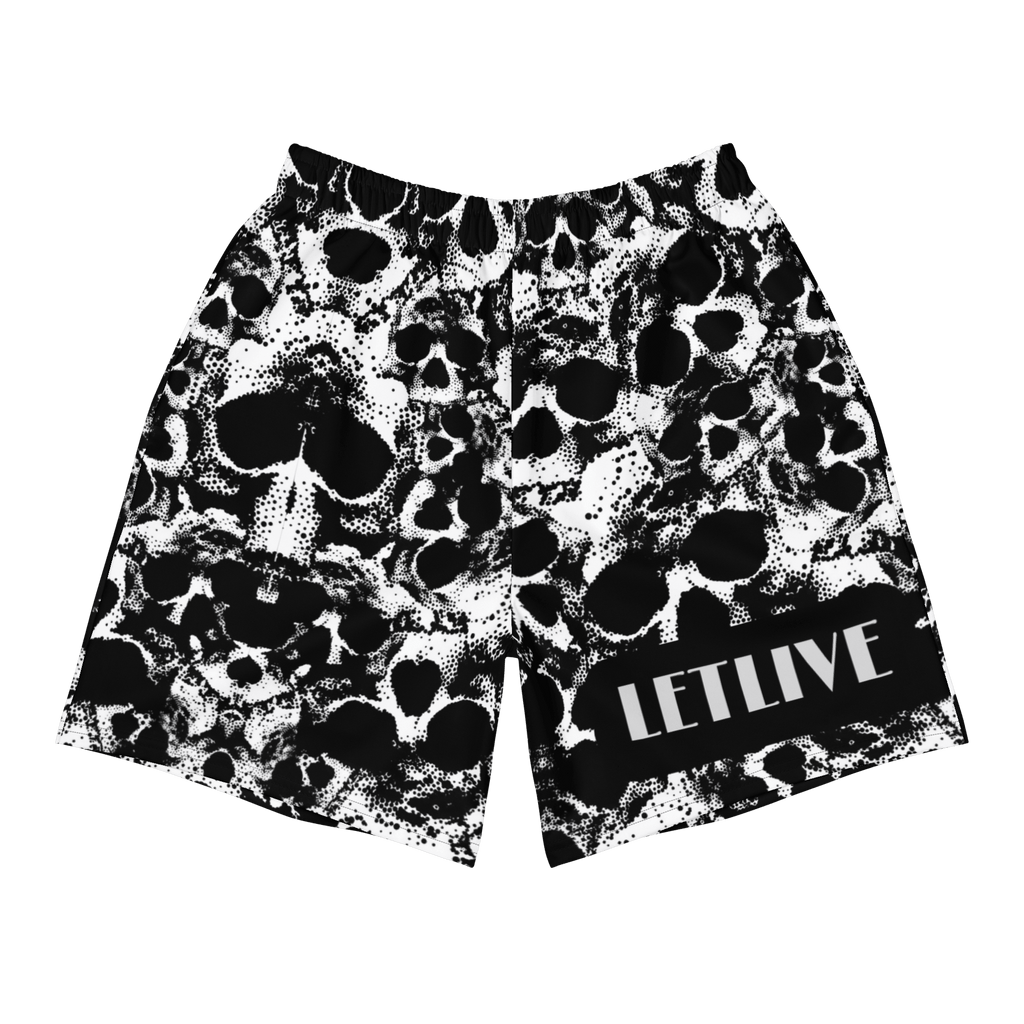 SKULL PATTERN SPORT SHORTS