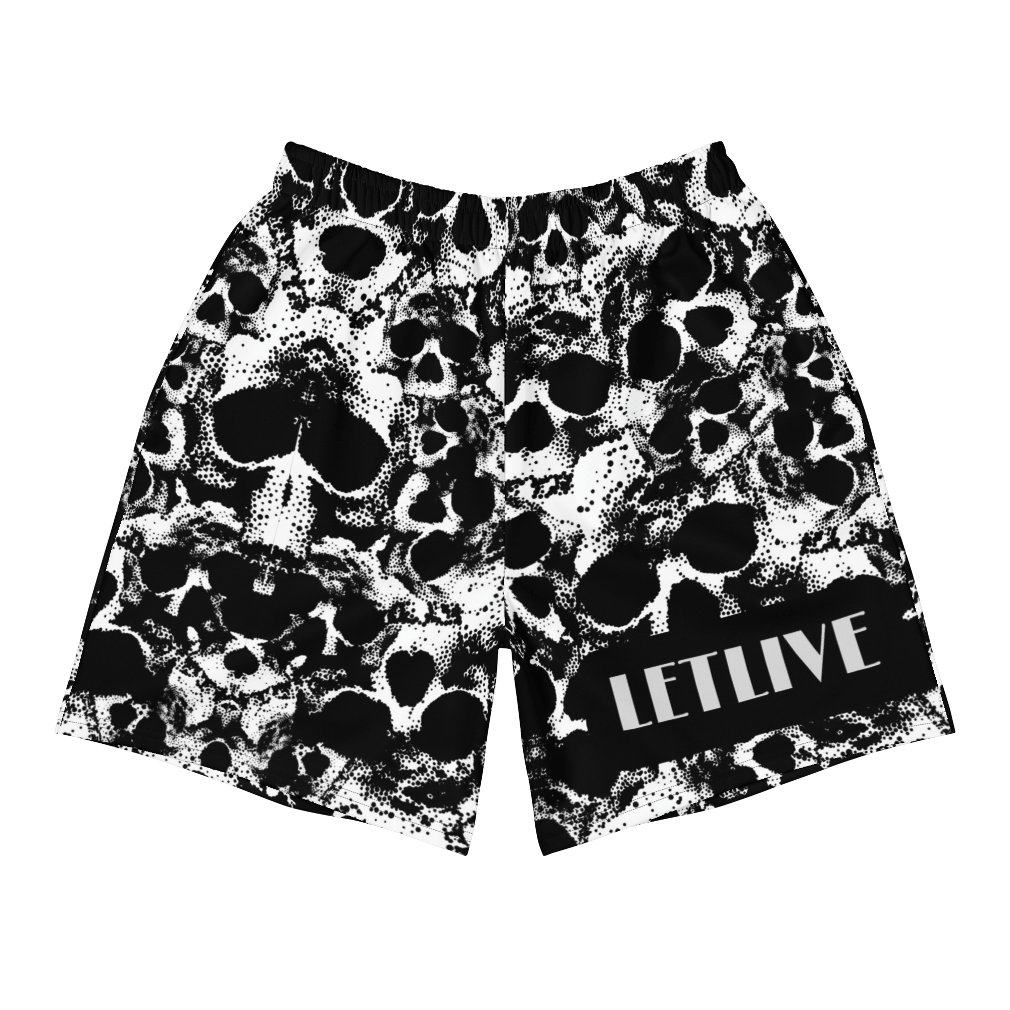 SKULL PATTERN SPORT SHORTS