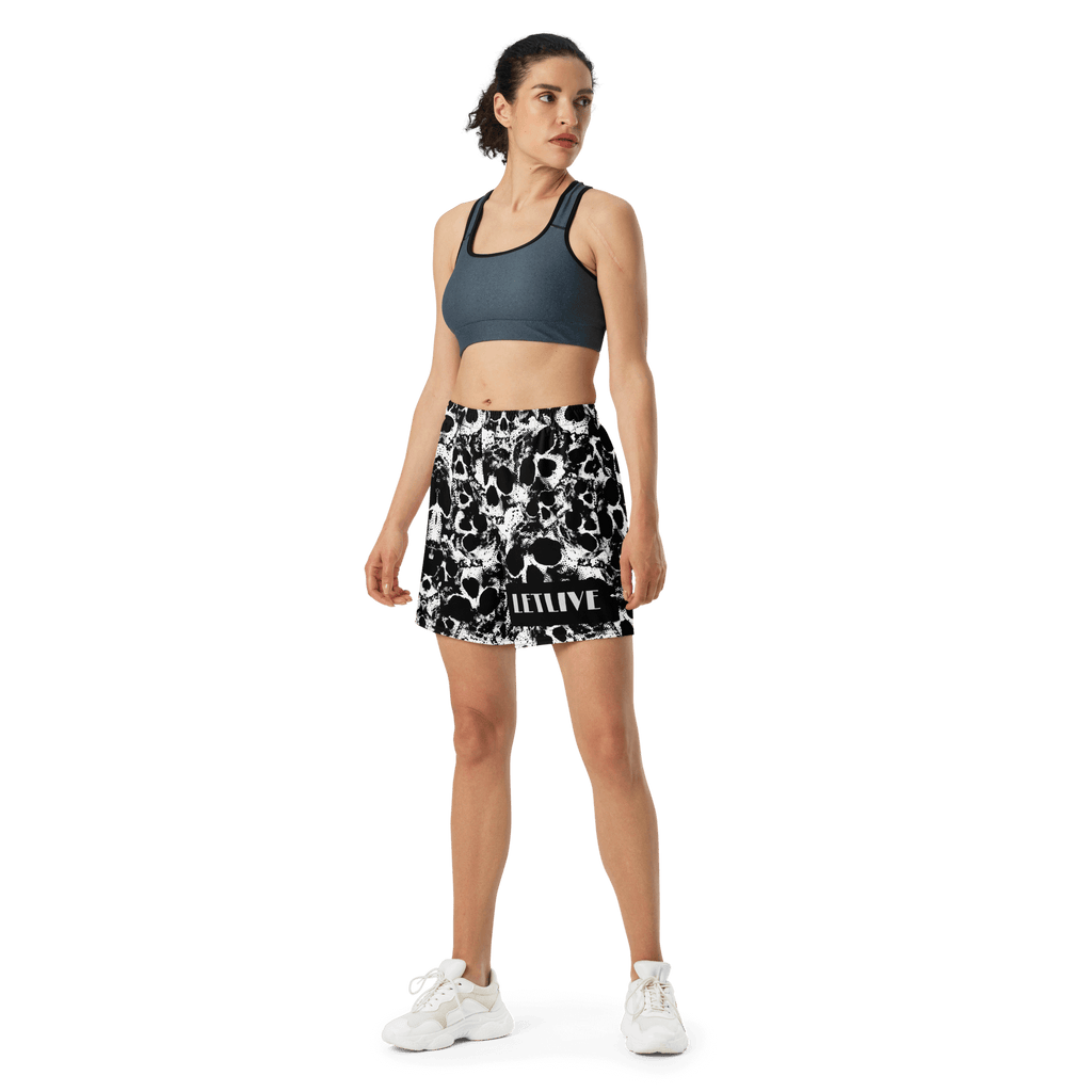 SKULL PATTERN SPORT SHORTS
