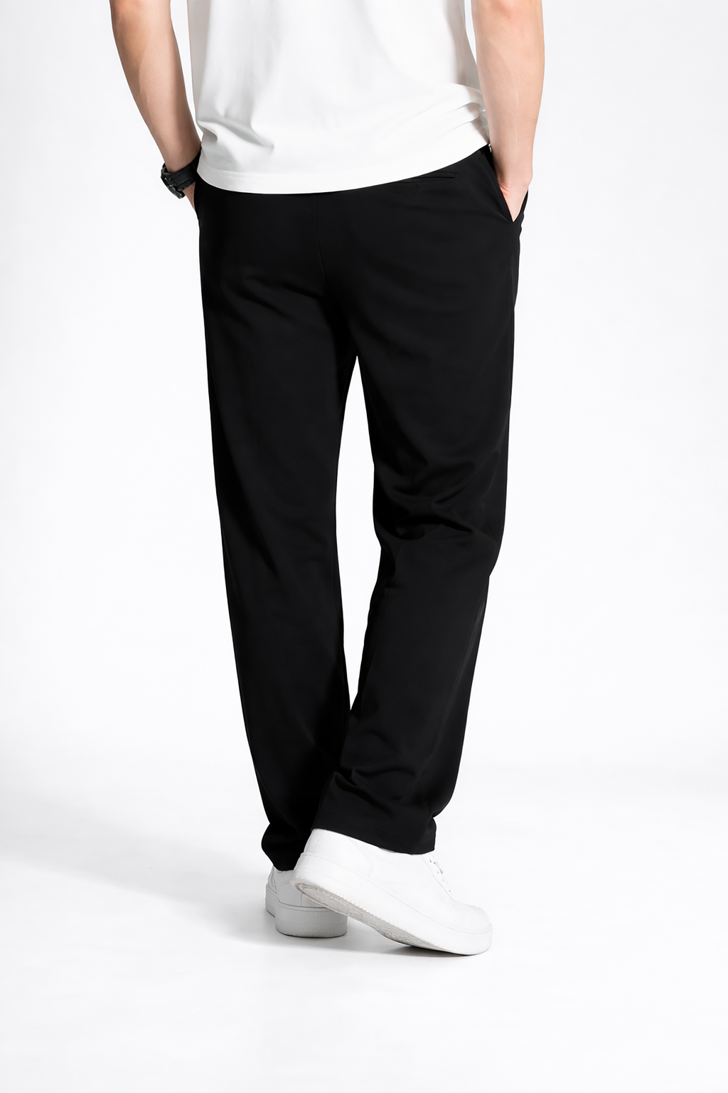 SWEATPANTS SOLID - BLACK