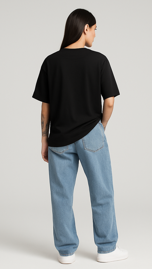 BLACK OVERSIZED T-SHIRT