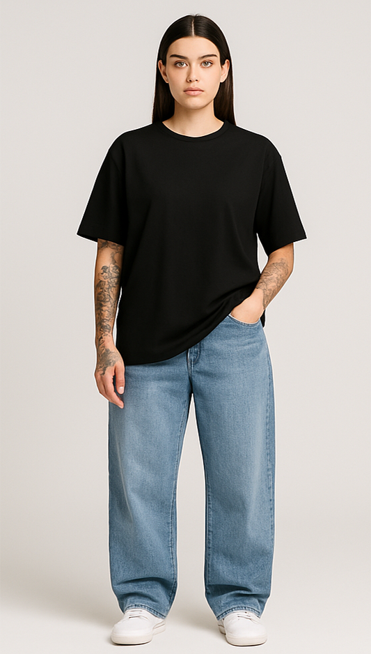BLACK OVERSIZED T-SHIRT