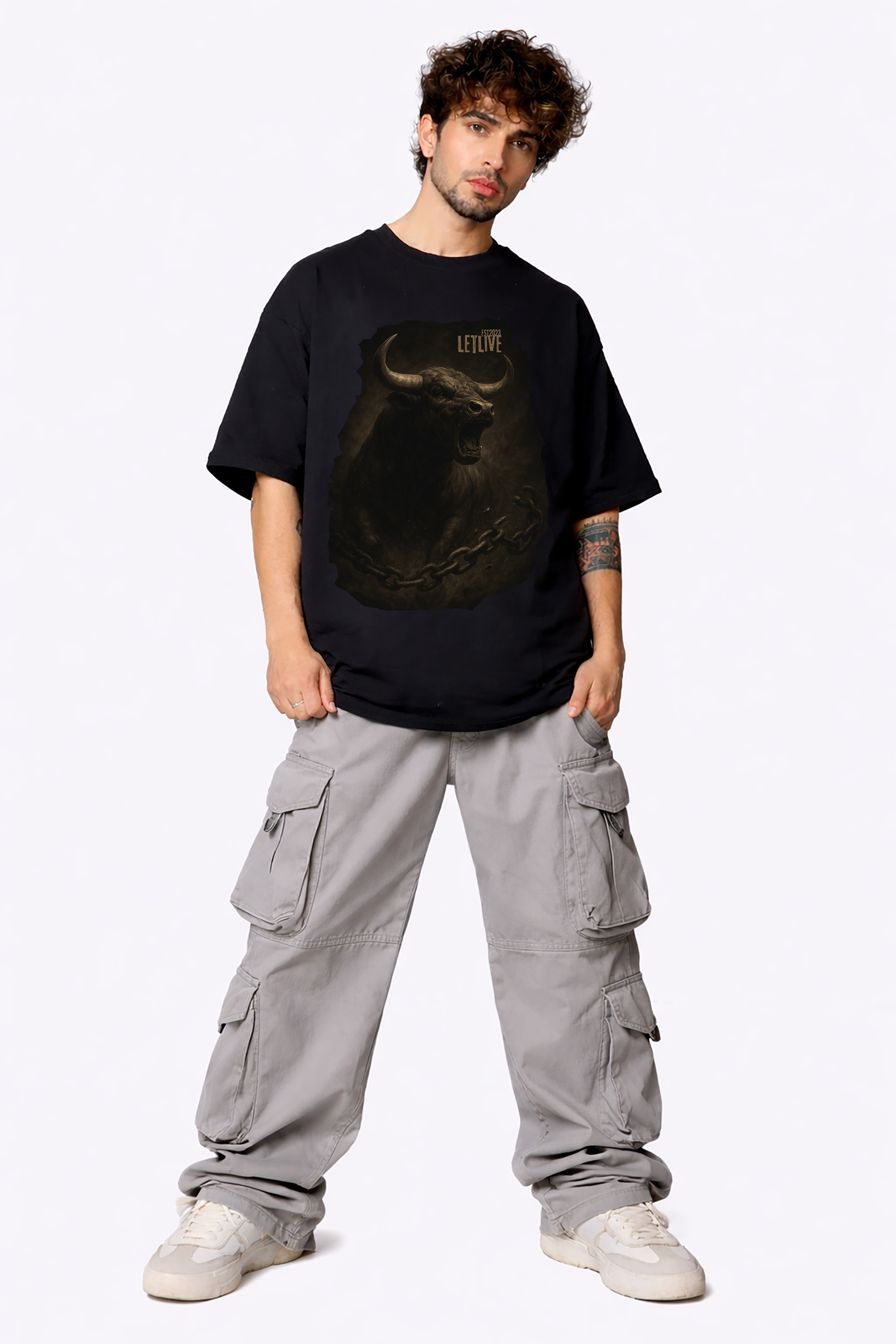 BULL IS READY TO CHARGE OVERSIZED TSHIRT