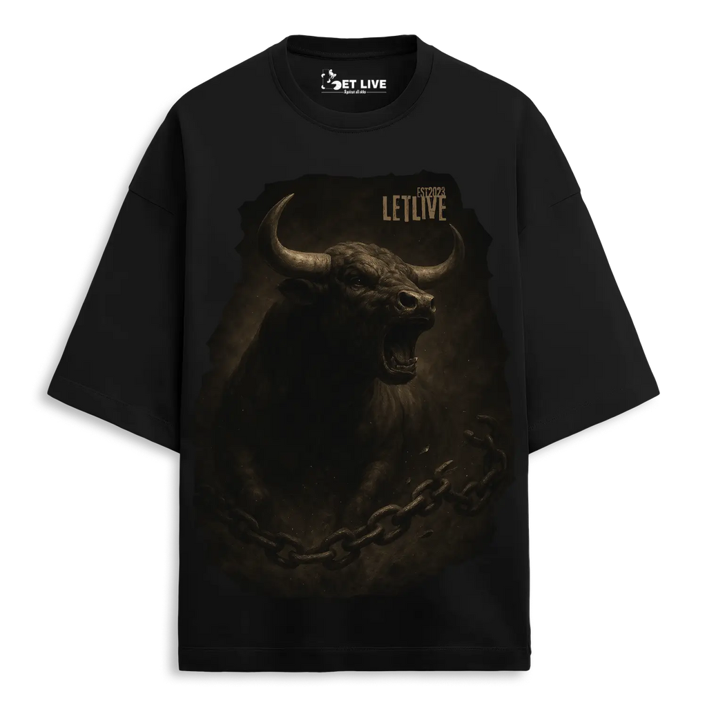 BULL IS READY TO CHARGE OVERSIZED TSHIRT