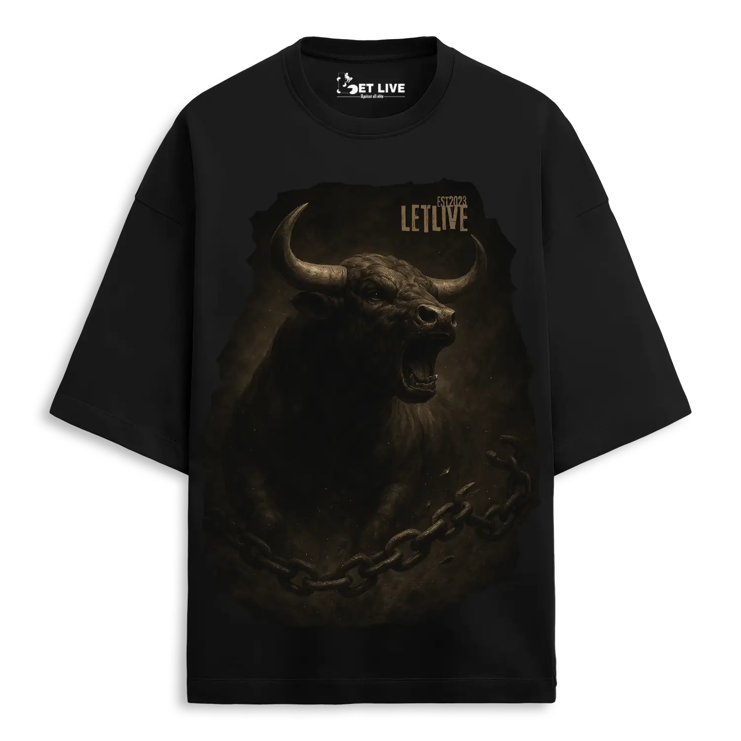 BULL IS READY TO CHARGE OVERSIZED TSHIRT