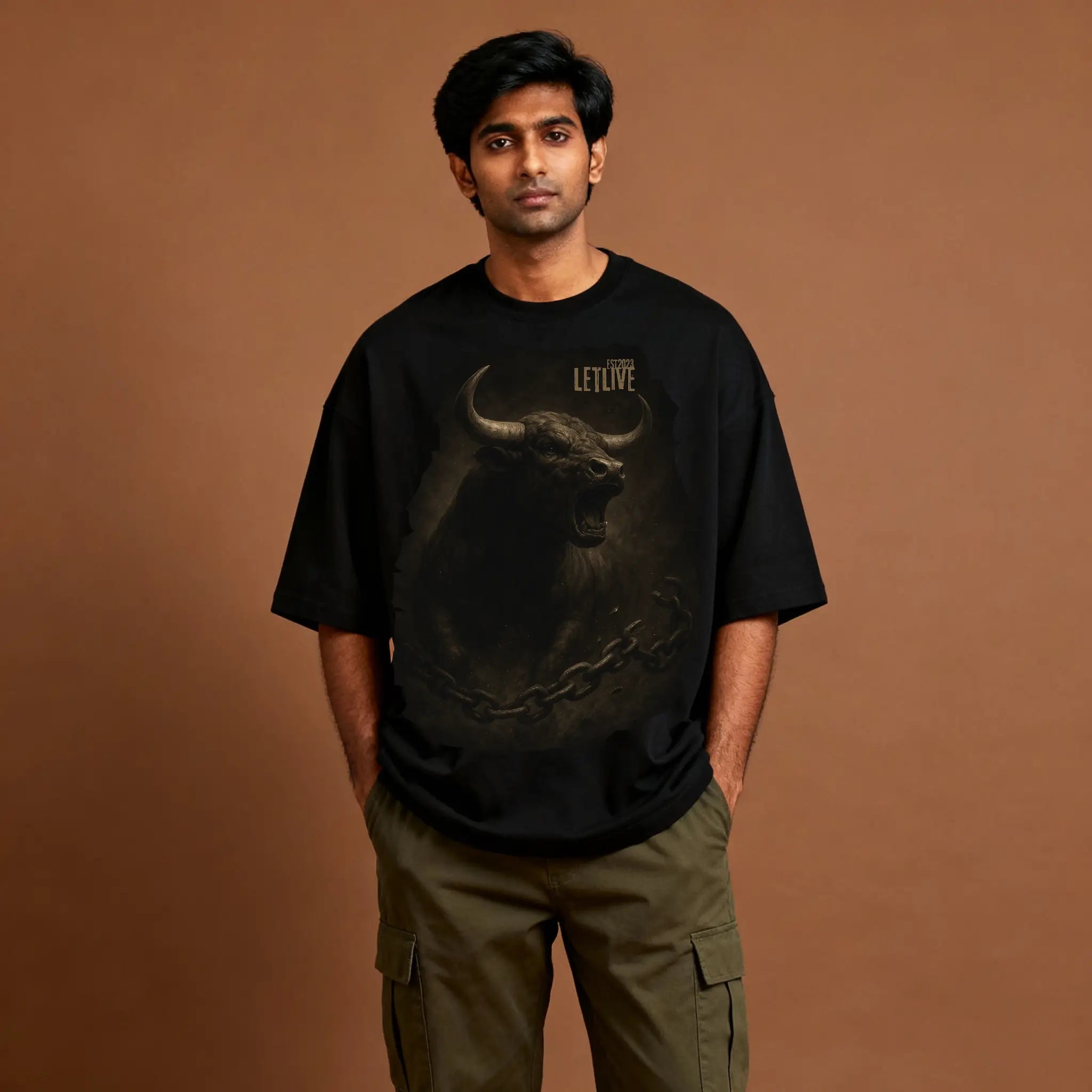 BULL IS READY TO CHARGE OVERSIZED TSHIRT