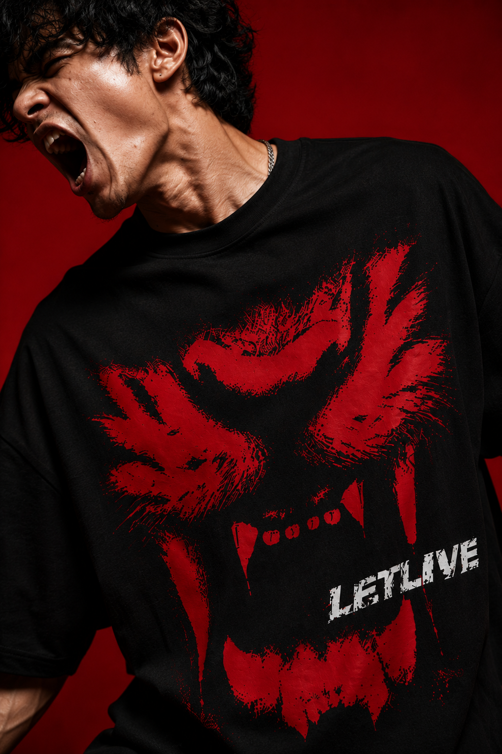RAGEBOUND BLACK OVERSIZED T-SHIRT