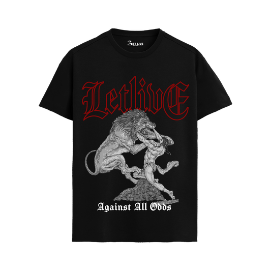 MAN VS LION T-shirt