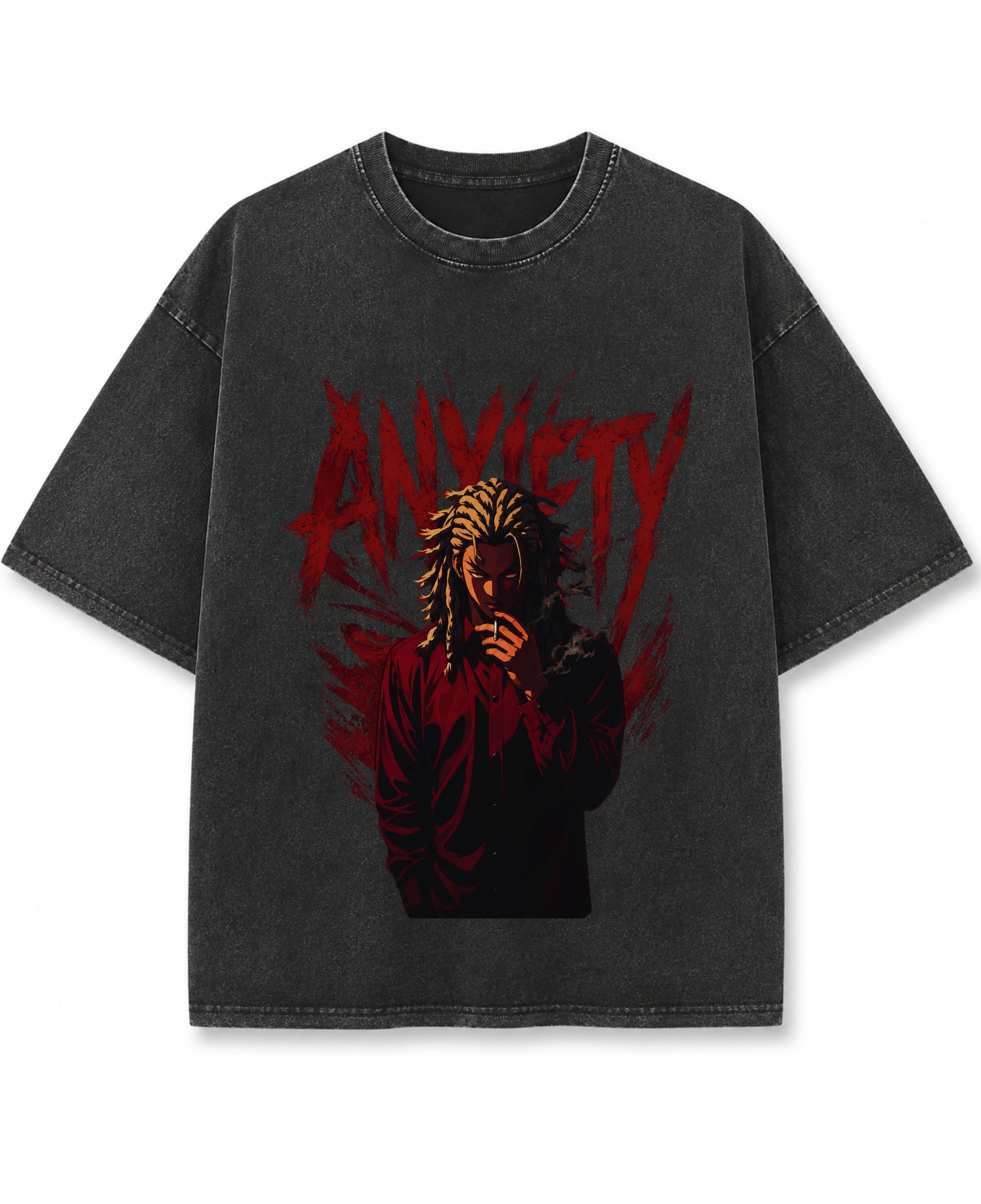 Vintage Fade Wash Oversized T-shirt Front Design