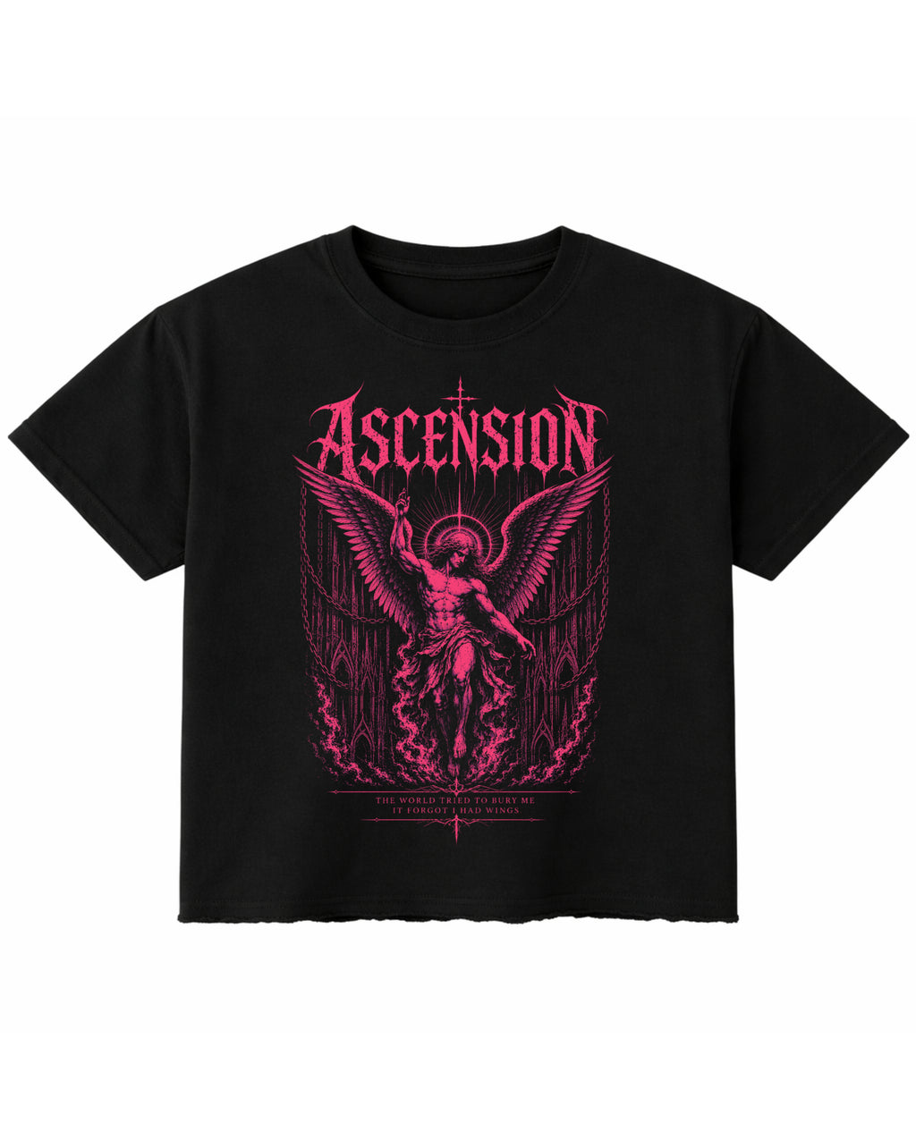 Black Boxy Fit T-shirt Front Design