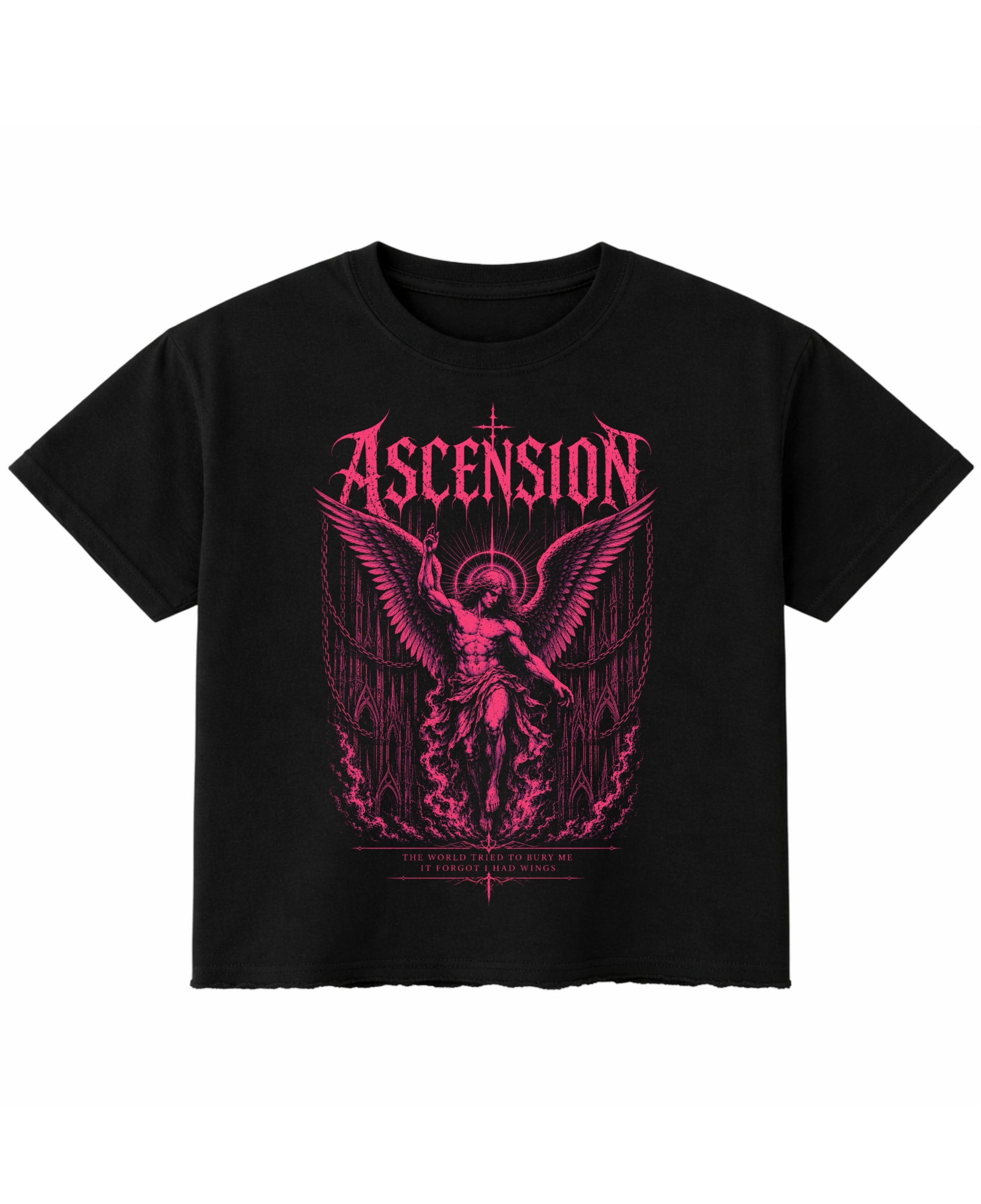Black Boxy Fit T-shirt Front Design