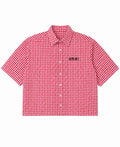 Red Picnic Oxford Boxy Shirt Front Design