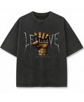 Vintage Fade Wash Oversized T-shirt Front Design