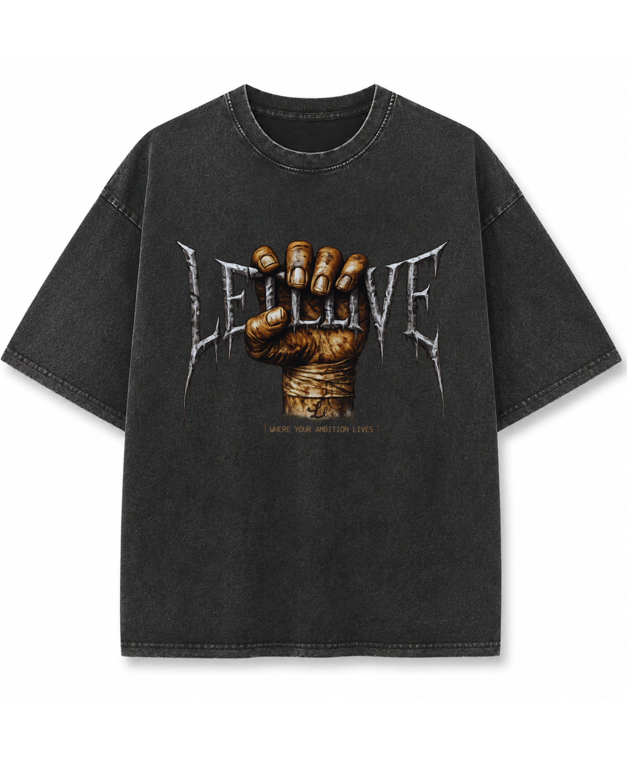 Vintage Fade Wash Oversized T-shirt Front Design