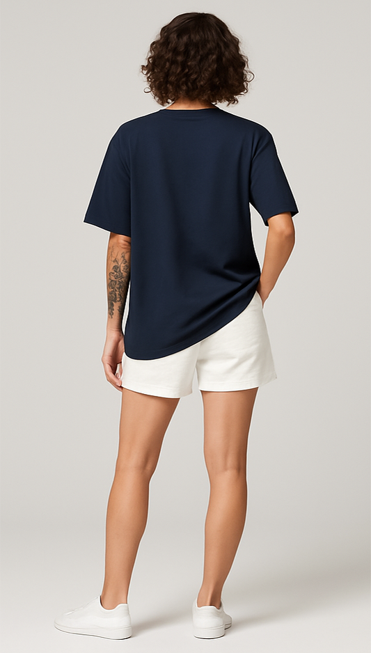 NAVY BLUE OVERSIZED T-SHIRT
