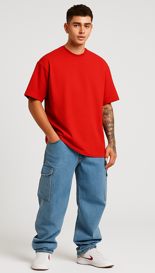 RED OVERSIZED T-SHIRT